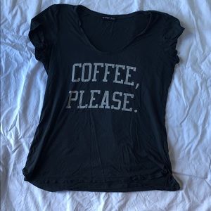 Coffe Please scoop neck tee